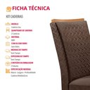 Ver imagem 5 de Conjunto com 2 Cadeiras Lisa MDF para Sala de Jantar Moderna Mobília
