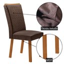 Ver imagem 4 de Conjunto com 2 Cadeiras Lisa MDF para Sala de Jantar Moderna Mobília