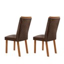 Ver imagem 2 de Conjunto com 2 Cadeiras Lisa MDF para Sala de Jantar Moderna Mobília