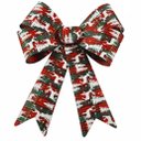 Ver imagem 1 de Kit 12 Enfeites Árvore Natal Laço Decorado Figuras Natalinas 28,5 Cm