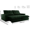 Ver imagem 3 de Sofa Retrátil Dublin 2,30m Mola Ensacada 04 Lugares Txr