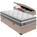 Ver imagem 1 de Cama Box Baú e Colchão Berlim Molas Ensacadas Solteiro Probel: Bege