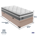 Ver imagem 3 de Cama Box Baú e Colchão Berlim Molas Ensacadas Solteiro Probel: Bege