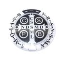 Ver imagem 3 de Adesivo Medalha de São Bento Branco e Preto Resinado Pequeno