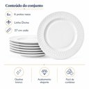 Ver imagem 5 de Jogo 6 Pratos Rasos Hauskraft Divine 27cm Opaline Branco