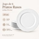 Ver imagem 2 de Jogo 6 Pratos Rasos Hauskraft Divine 27cm Opaline Branco