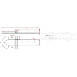 Dobradiça Ferradura Haste Curta N-7 35cm Forsul para Portão, Porteira e Porta Preta - 2