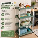 Ver imagem 7 de Estante Multiuso Cinza 4 Andares Plastica com Nichos para Brinquedos Livros Escolar Quarto Infantil