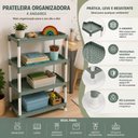 Ver imagem 6 de Estante Multiuso Cinza 4 Andares Plastica com Nichos para Brinquedos Livros Escolar Quarto Infantil