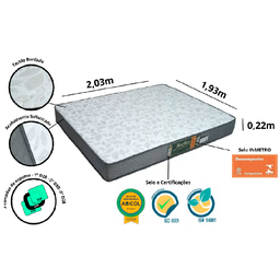 Colchão King Becflex Espuma Titan Diamond 1,93 M Firme - 2