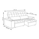 Ver imagem 3 de Sofá Retrátil e Reclinável 4 Lugares 250cm Zoho Porta Copos no Braço Veudo Cinza G22 - Gran Belo