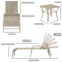 Ver imagem 2 de 1 Espreguiçadeira Catar e 1 Mesa Garden Fendi e Corda Náutica Trama Original Jardim Alumínio