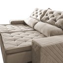 Ver imagem 4 de Sofá Retrátil e Reclinável 2,30m Essence Velusoft Bege Cama Inbox
