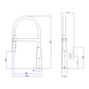 Ver imagem 4 de Torneira Misturador Monocomando Deca Level Motion 2274.c.pt Bica Flexível de Bancada Cromada / Preta