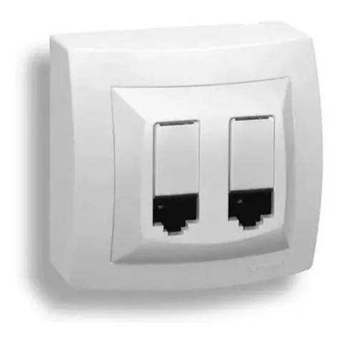 Tomada Sistema X com 2x RJ45 CAT 5E 8 Fios 675038 Pial