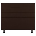 Ver imagem 1 de Cabeceira Cama Box Casal Malik 140cm Sintético Marrom - Abmaza