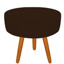Ver imagem 1 de Puff Decorativo Lavinia Suede Pes Castanho Marrom