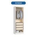 Ver imagem 5 de Guarda-Roupa Modulado 2 Portas 3 Gavetas com Cabideiro Infinity Branco/Line/Blush