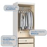 Guarda-roupa Modulado 2 Portas 3 Gavetas com Cabideiro Infinity - 6