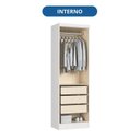 Ver imagem 5 de Guarda-Roupa Modulado 2 Portas 3 Gavetas com Cabideiro Infinity Branco/Blush