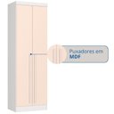 Ver imagem 7 de Guarda-Roupa Modulado 2 Portas 3 Gavetas com Cabideiro Infinity Branco/Blush