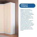 Ver mais imagens de Guarda-Roupa Modulado 2 Portas 3 Gavetas com Cabideiro Infinity Branco/Blush