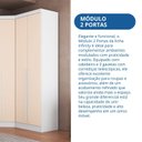 Ver mais imagens de Guarda-Roupa Modulado 2 Portas 3 Gavetas com Cabideiro Infinity Branco/Line/Blush