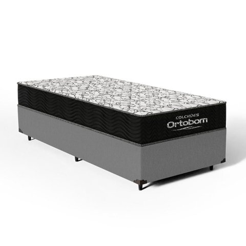 Cama Box com Colchão de Espuma D45 Ortobom Airtech 150 Solteiro 88cm