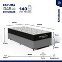 Ver imagem 3 de Cama Box com Colchão de Espuma D45 Ortobom Airtech 150 Solteiro 88cm