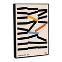 Ver imagem 4 de Quadro Decorativo Geometrico Abstrato Hastes Empilhadas com Moldura Filete