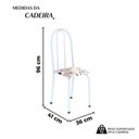 Ver imagem 3 de Kit 6 Cadeiras Tubular 96x36x41 cm Iris B Branco/Arabesco