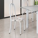 Ver imagem 2 de Kit 6 Cadeiras Tubular 96x36x41 cm Iris B Branco/Arabesco