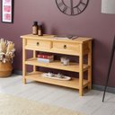 Ver imagem 2 de Balcão Aparador Madeira 1 Gaveta 2 Prateleiras Tequila Cera Mexicana Idimex