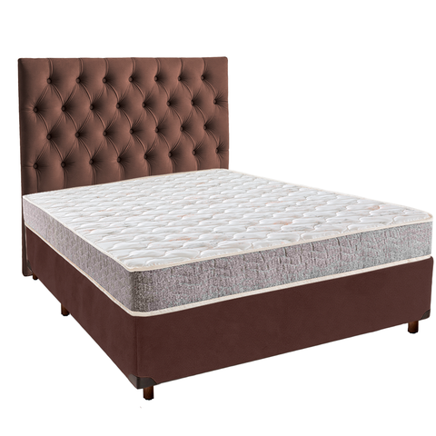 Kit Cama Box + Cabeceira + Colchão Casal D33 - D33 - Inducol