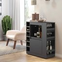 Ver imagem 1 de Balcão Adega Dublin com Prateleiras e Nichos para Vinho Preto