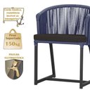 Ver imagem 4 de Mesa com 4 Cadeiras e Noronha Estofado 9 Trama Original Azul