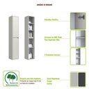 Ver imagem 3 de Armário de Banheiro Suspenso com 2 Portas 28cm Multimóveis Crart-ARM003 - Arenas