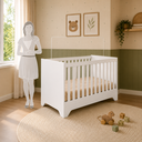 Ver imagem 6 de Berço Peroba Popy Retrô Americano Branco Mini Cama Infantil