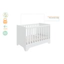 Ver imagem 7 de Berço Peroba Popy Retrô Americano Branco Mini Cama Infantil