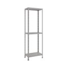 Ver imagem 1 de Armario / Estante de Aço 40cm 3 Bandejas Suporta 60kg:cinza