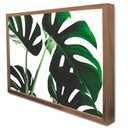 Ver imagem 4 de Quadro Decorativo Caixa Floral Folhas Tacolado Moldura Caixa Alta 4,5cm Madeira com Vidro 30 X 40cm