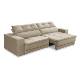 Sofá Retrátil e Reclinável 3 Lugares 1,90m com Molas Emily Suede Adonai Estofados - 4 Sofá Retrátil e Reclinável 3 Lugares 1,90m com Molas Emily Suede Adonai Estofados - 4