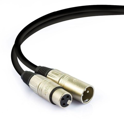 Cabo de Microfone Balanceado Xlr Macho para Xlr Femea Santo Angelo - 100 Metros