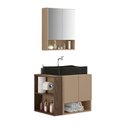 Ver imagem 1 de Gabinete Troia Cuba Dalla Preta Torneira Inox Valvula Click Fendi/carvalho