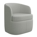 Ver imagem 2 de Poltrona Decorativa Design Moderno Bel Sala de Estar Base Giratória Bouclê Cinza G33 - Gran Belo