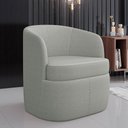 Ver imagem 1 de Poltrona Decorativa Design Moderno Bel Sala de Estar Base Giratória Bouclê Cinza G33 - Gran Belo