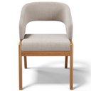 Ver imagem 3 de Cadeira de Jantar e Estar Living Estofada Lince Nature L02 Bouclê Bege - Lyam Decor