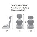 Ver imagem 5 de Cadeira para Auto Burigotto Protege Reclinável - Mesclado Bege - Grupos 2 e 3: 15 a 36 Kg