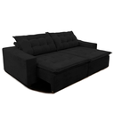 Ver imagem 5 de Sofá Amazonas 2,90 metros Retrátil com Molas Suede Veludo Light Preto - Sofá na Web
