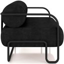 Ver imagem 6 de Kit 02 Poltronas Decorativa Pés Industrial Moscou K01 Couríssimo Preto - Lyam Decor